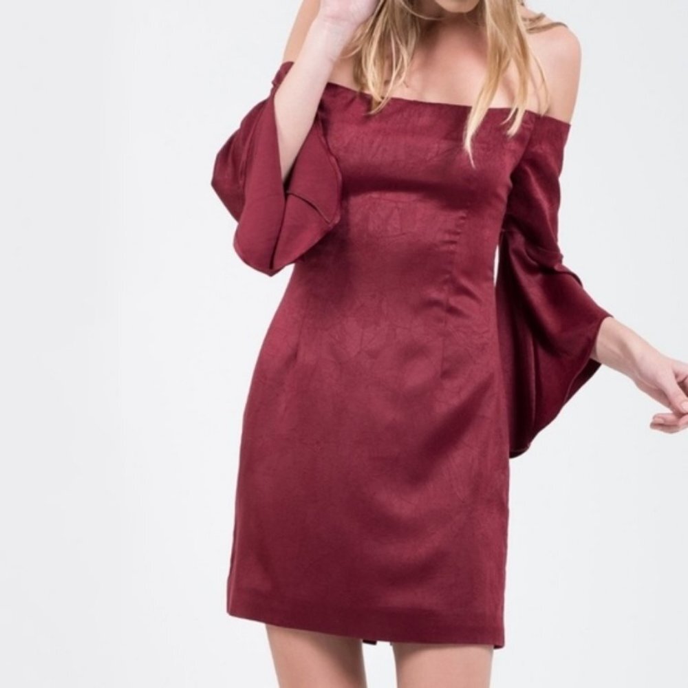 Nordstroms JOA Off the Shoulder Bell Sleeve Dress S NWT